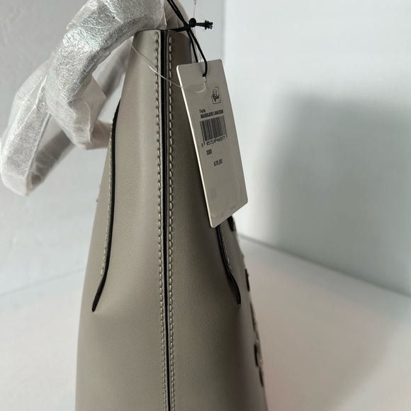 FURLA NWT Taupe Colored Leather Tote - Picture 4 of 12